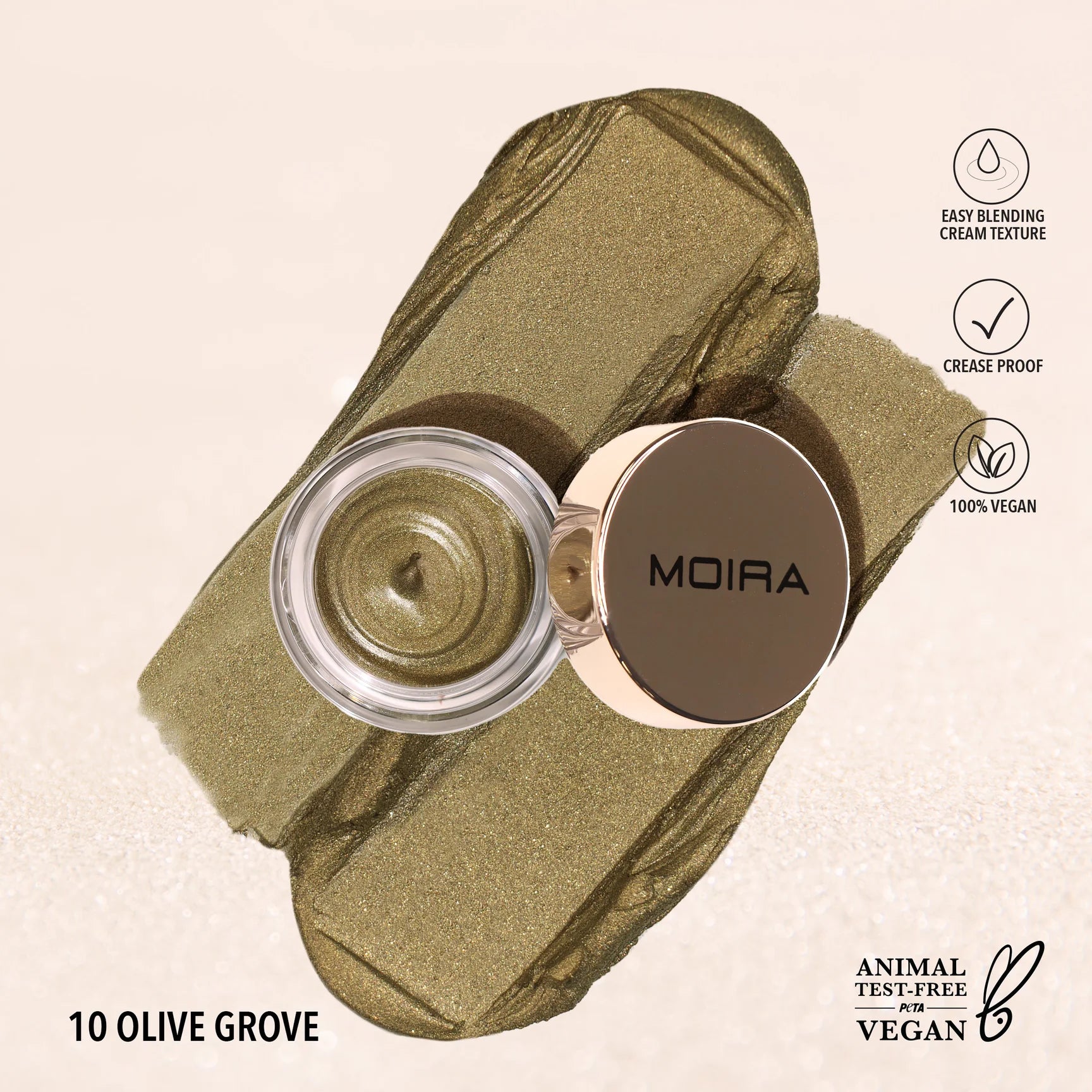 Moira Beauty - Everlust Shimmer Cream Shadow Olive Grove