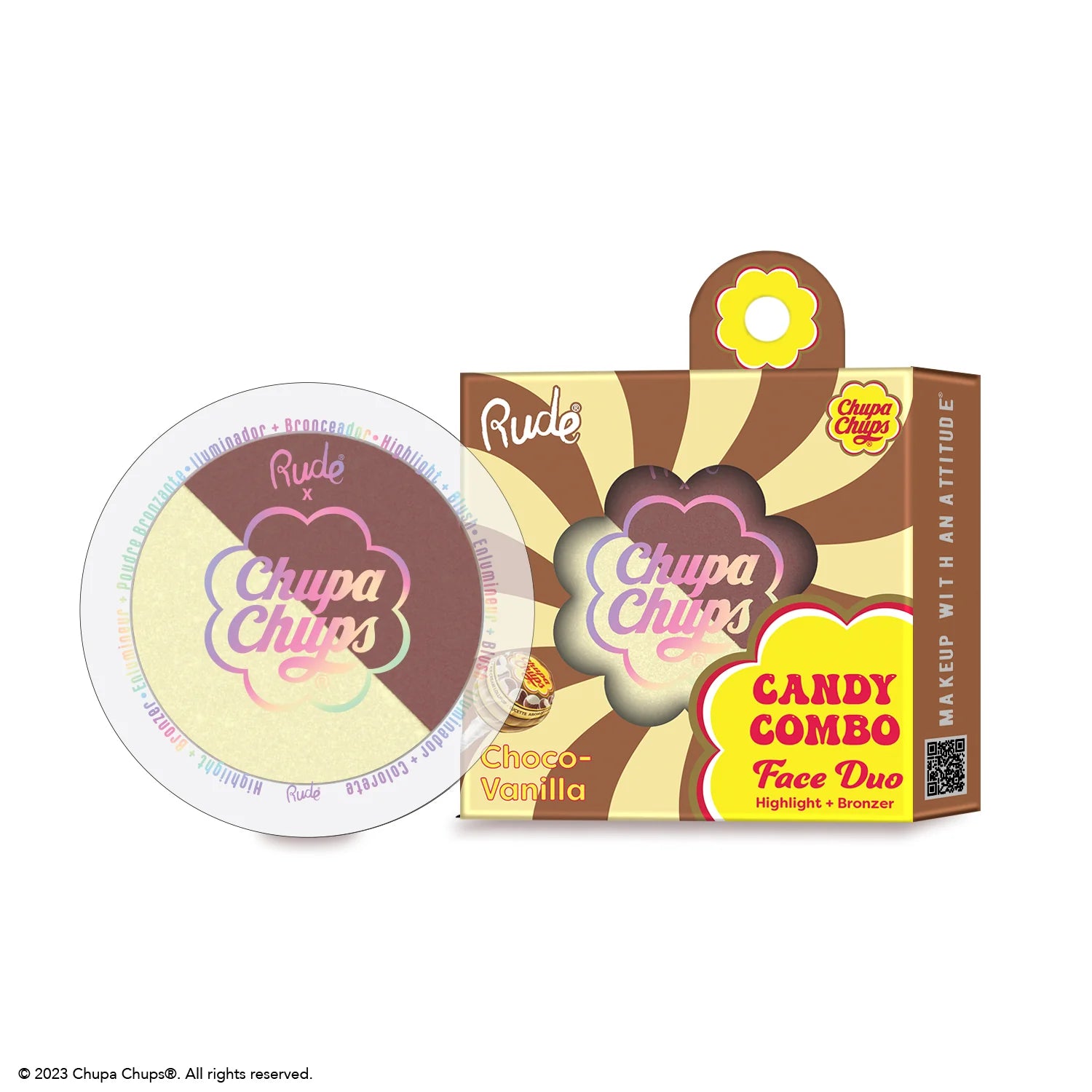 Rude Cosmetics - Chupa Chups Candy Combo Face Duo Choco-Vanilla