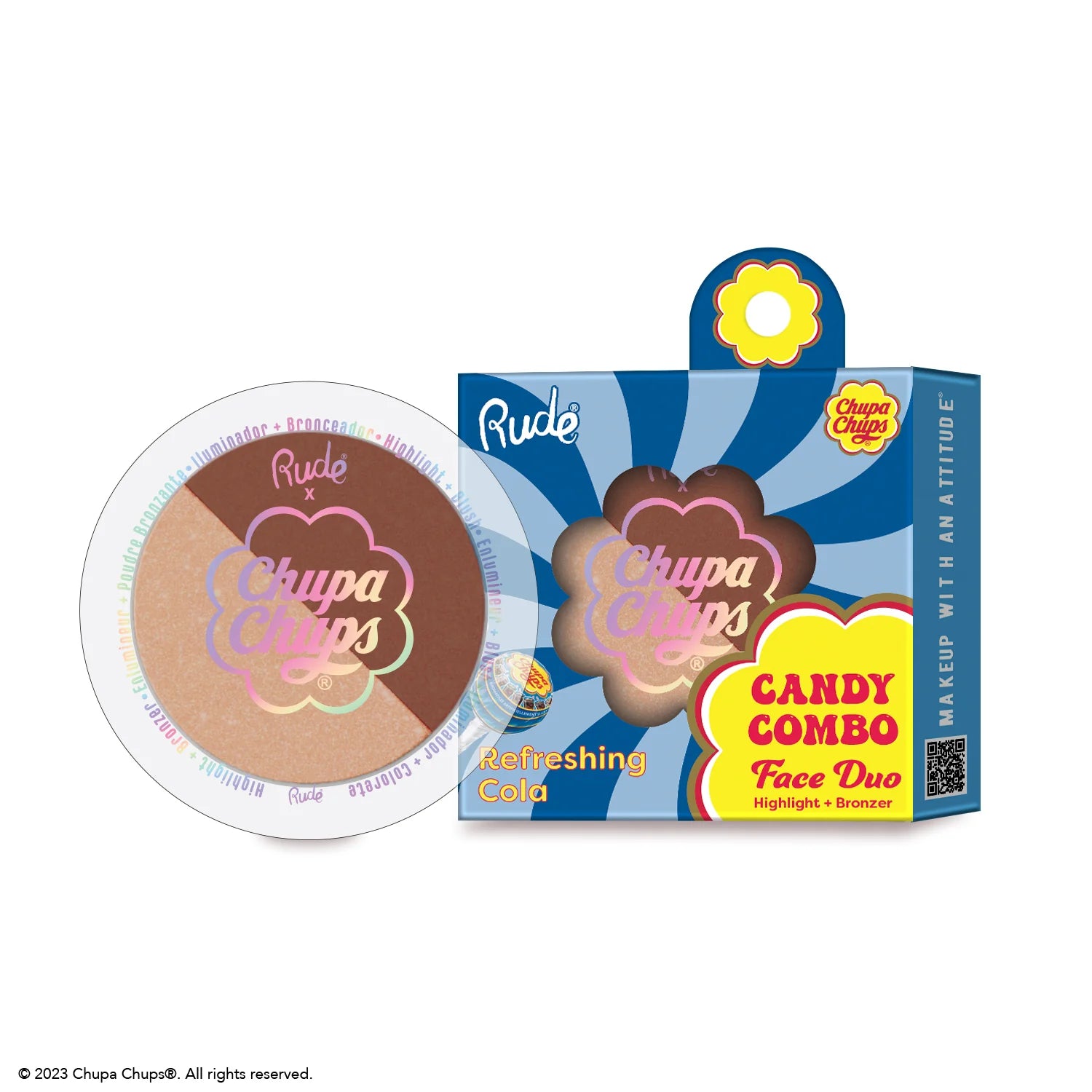 Rude Cosmetics - Chupa Chups Candy Combo Face Duo Refreshing Cola