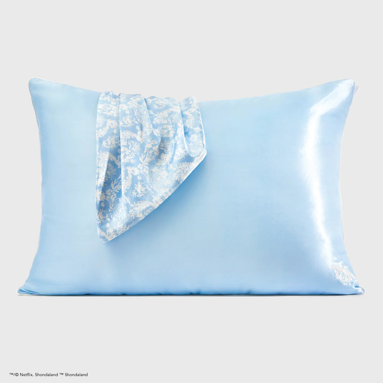 Kitsch - Bridgerton Satin Pillowcase Toile De Blue