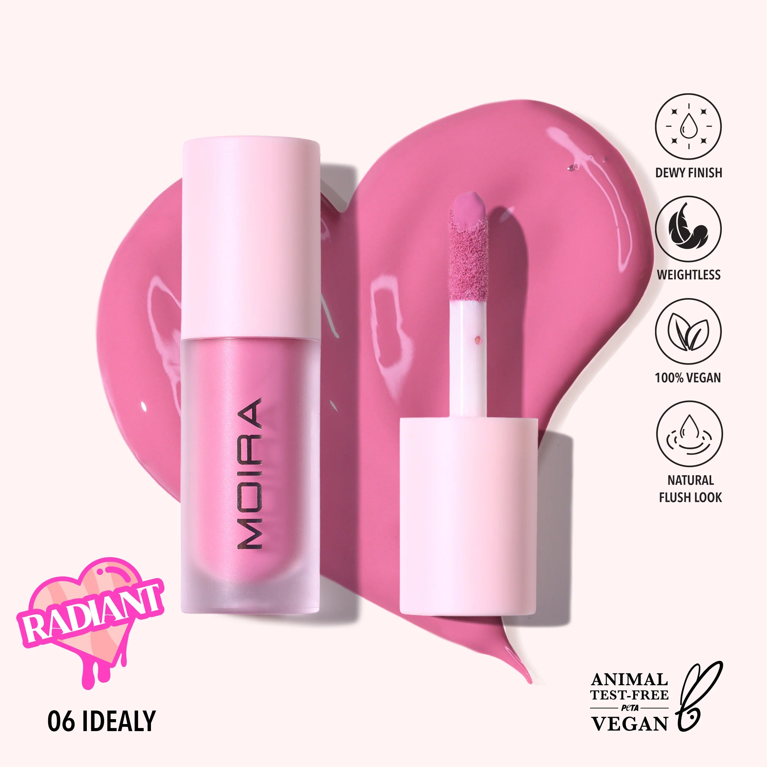 Moira Beauty - Love Steady Liquid Blush Idealy