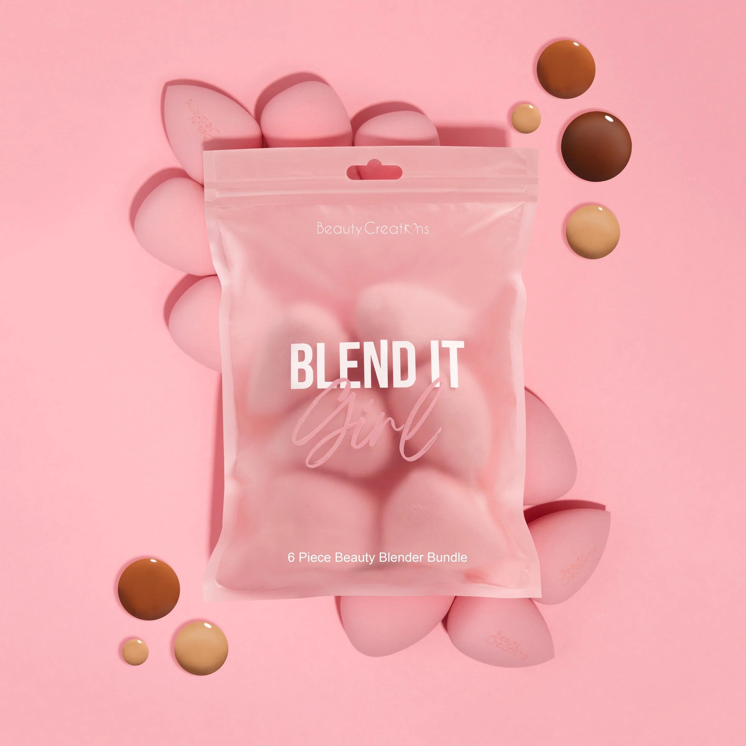 Beauty Creations - Blend It Girl 6pc Sponge Set Pink