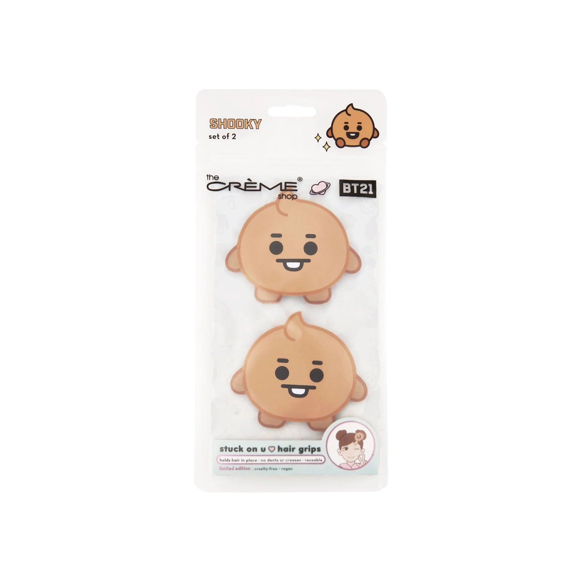 The Creme Shop - BT21 BABY: Stuck On U Hair Grips - Shooky