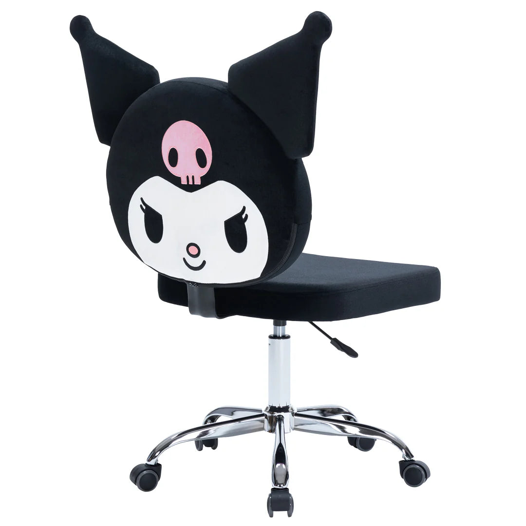 IVFC-KU231-BLK-KUROMI-KAWAII-VANITY-SWIVEL-CHAIR-QT-BACK.webp