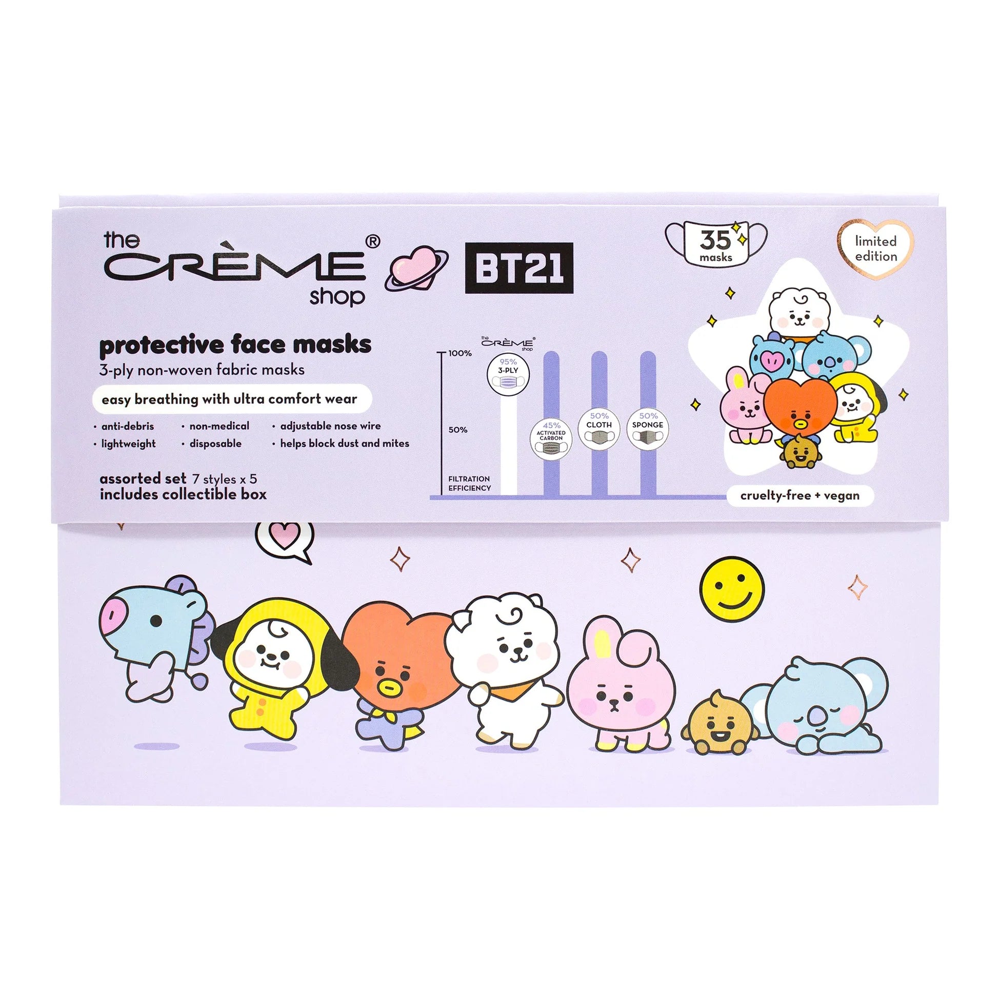 The Creme Shop - BT21 BABY: Protective Face Mask Set + Collectible Box