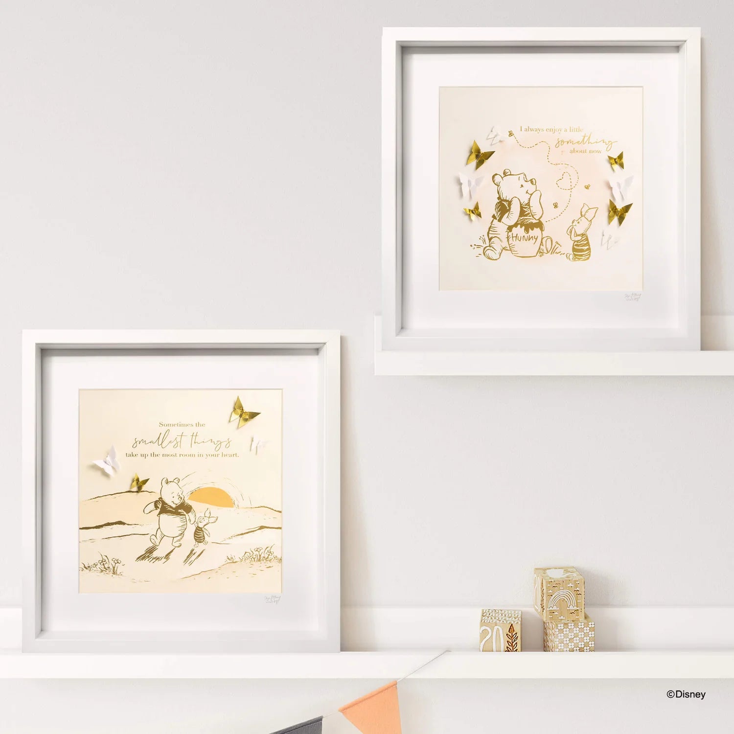 Short Story - Disney White Frame Pooh & Piglet Smallest Things