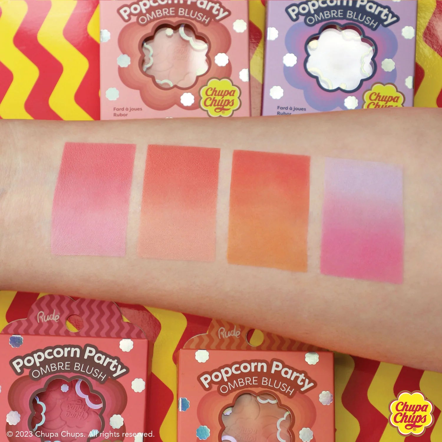 Rude Cosmetics - Chupa Chups Popcorn Party Ombre Blush Champagne Grape