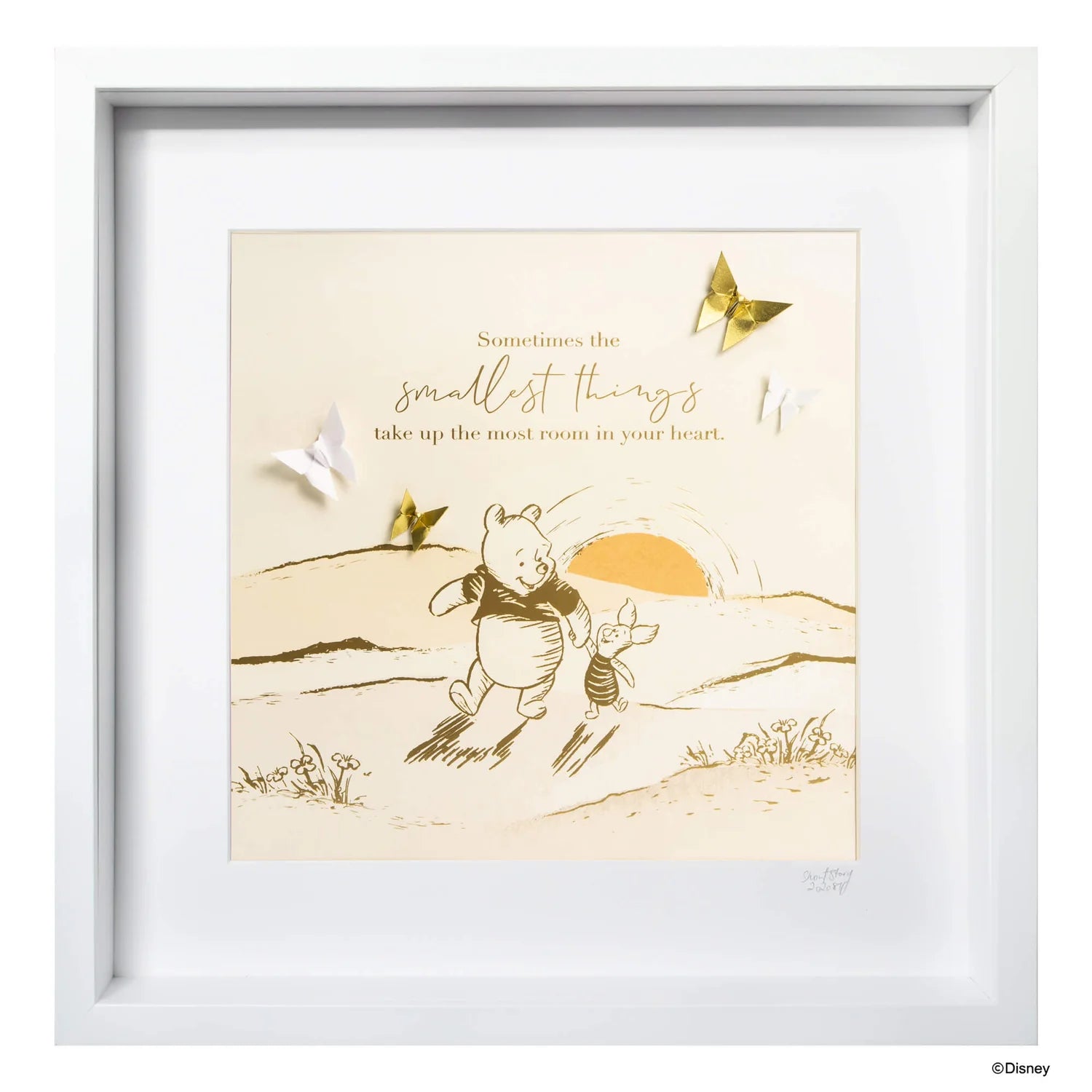 Short Story - Disney White Frame Pooh & Piglet Smallest Things