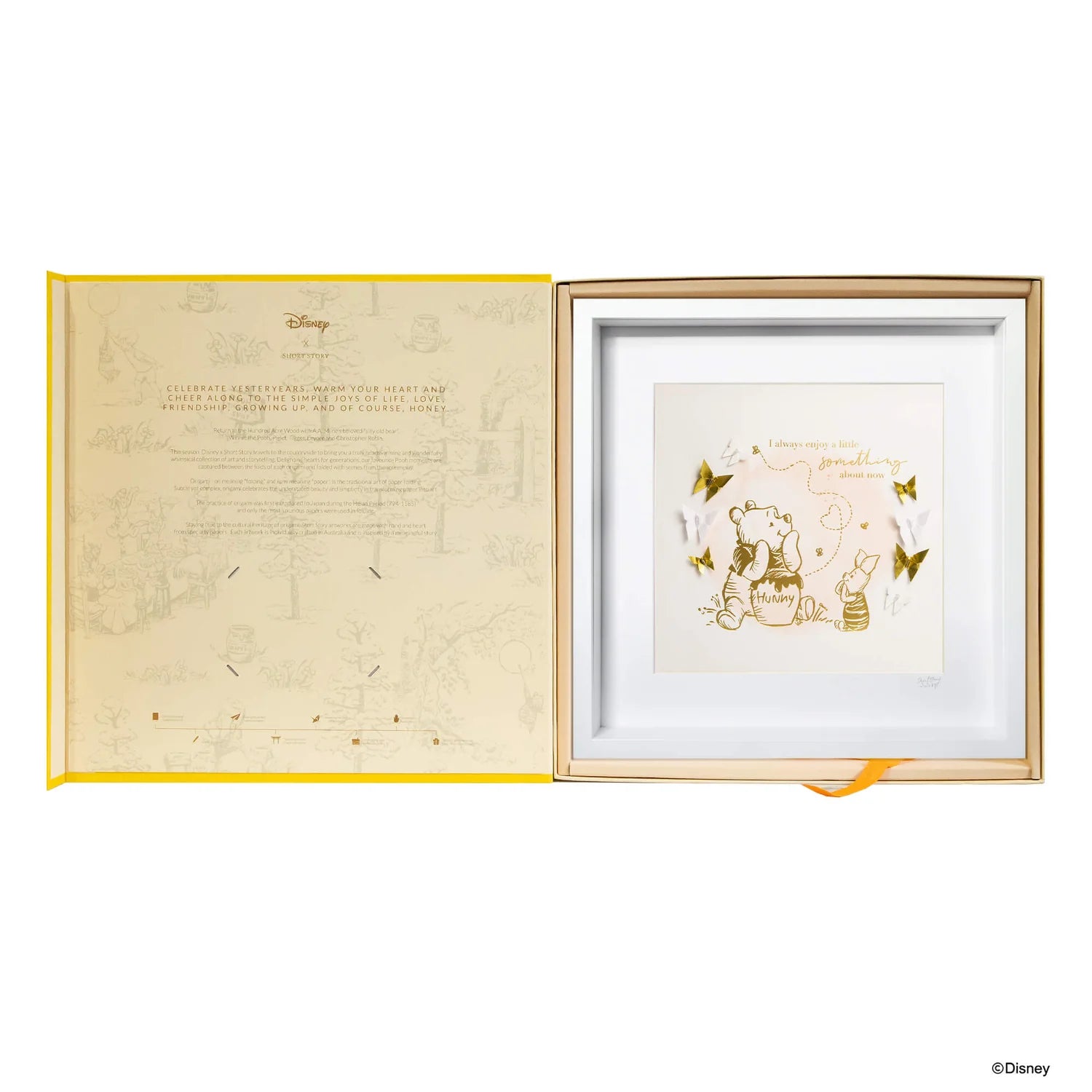 Short Story - Disney White Frame Pooh & Piglet Enjoy Something