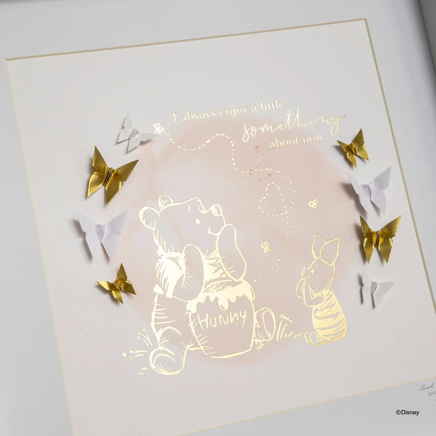 Short Story - Disney White Frame Pooh & Piglet Enjoy Something