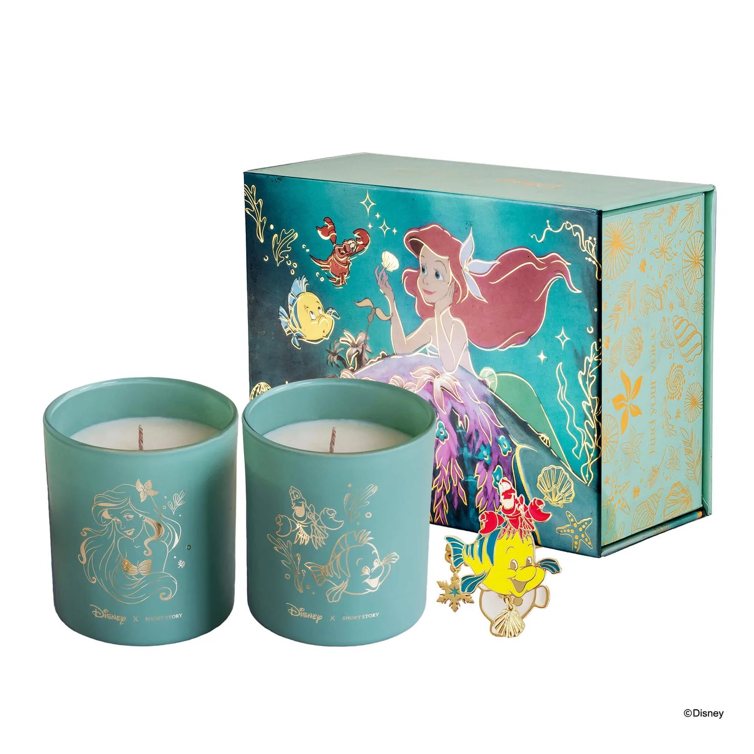 Short Story - Disney Candle Twin Pack Ariel, Flounder & Sebastian