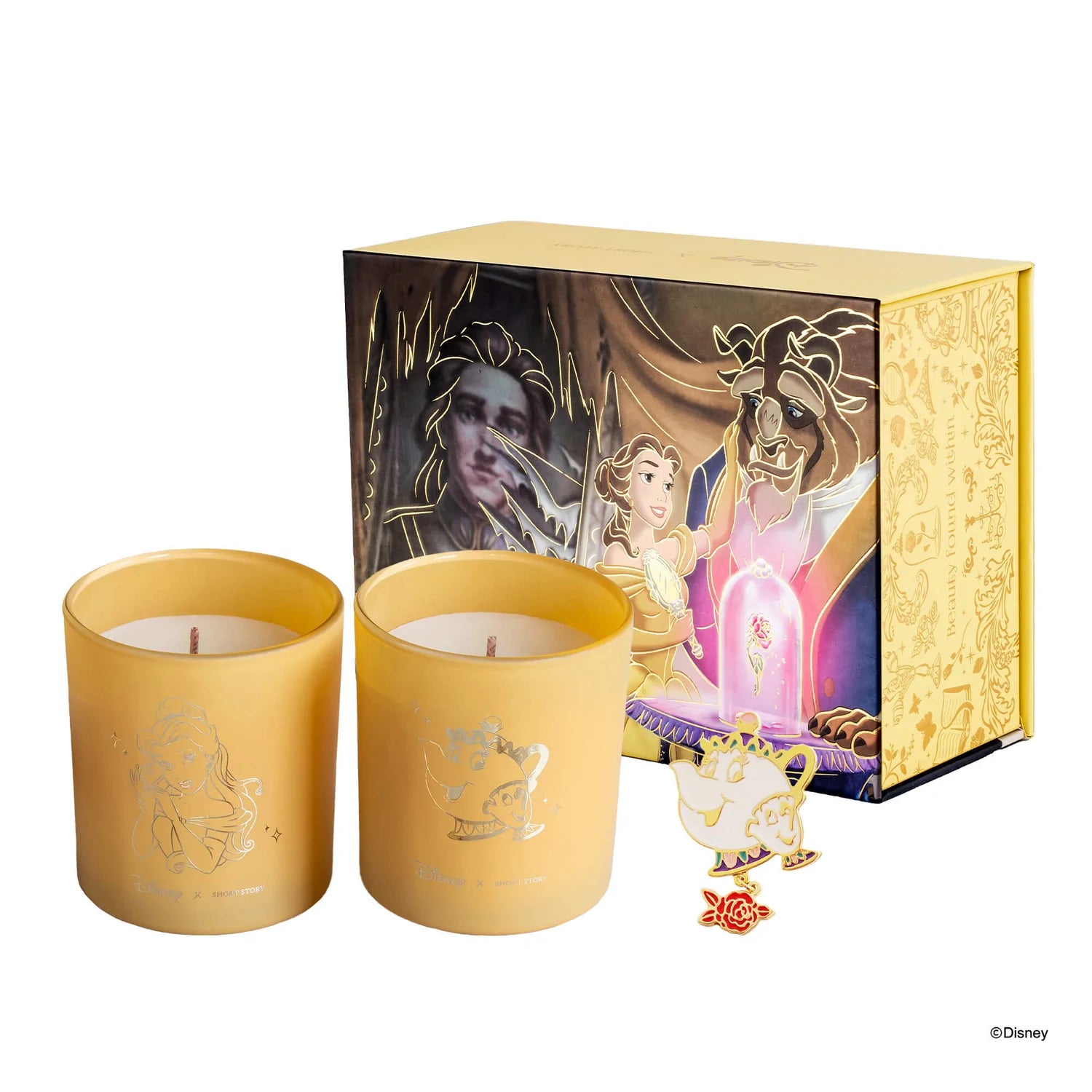 Short Story - Disney Candle Twin Pack Belle & Mrs Potts & Chip