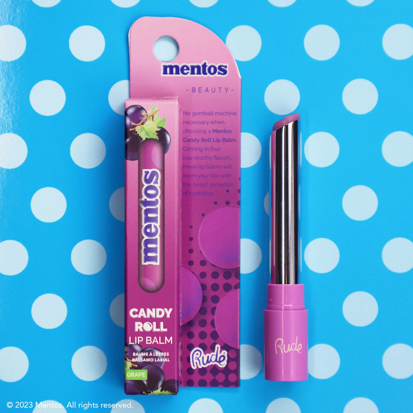 Rude Cosmetics - Mentos Candy Roll Lip Balm Grape