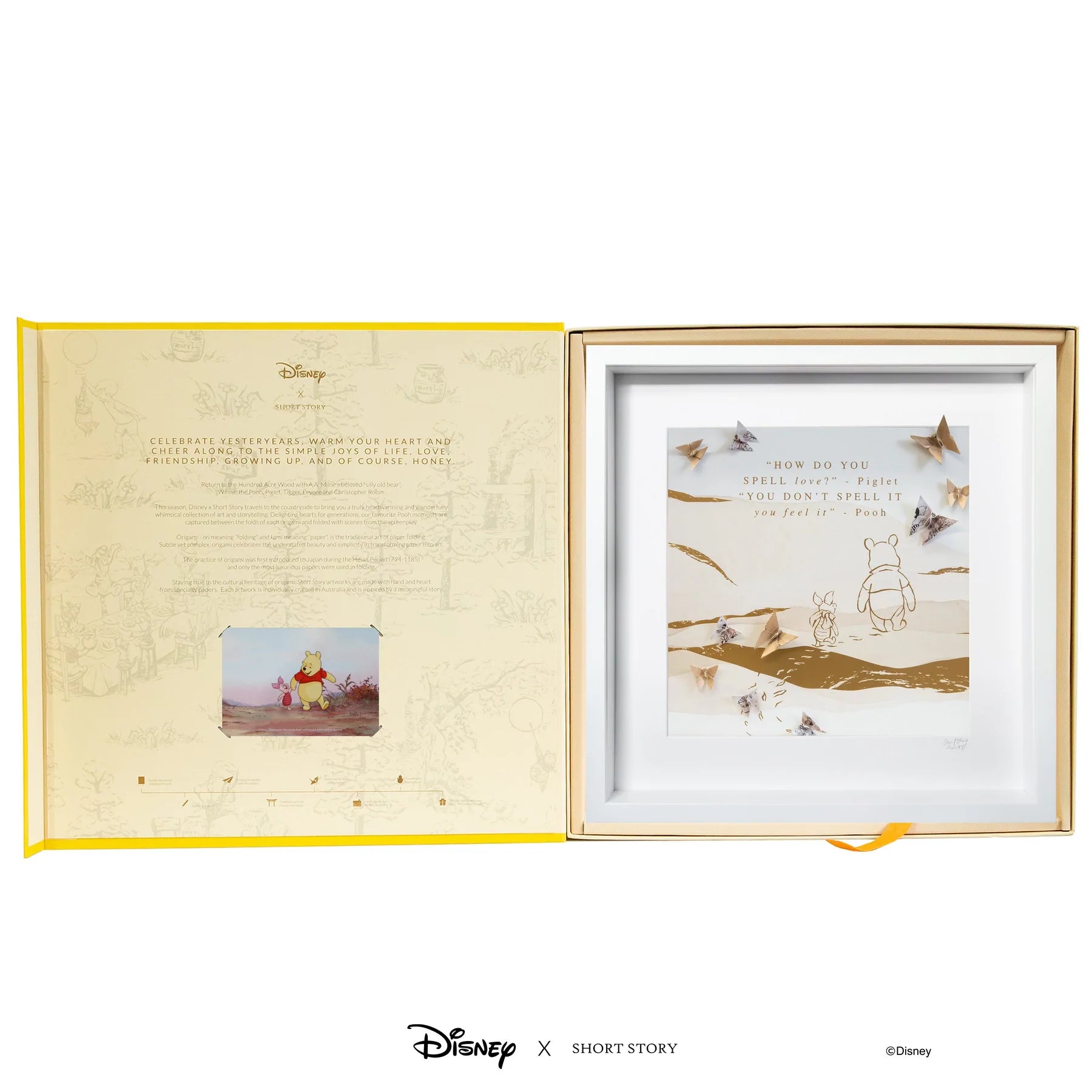 Short Story - Disney Large White Frame Pooh & Piglet