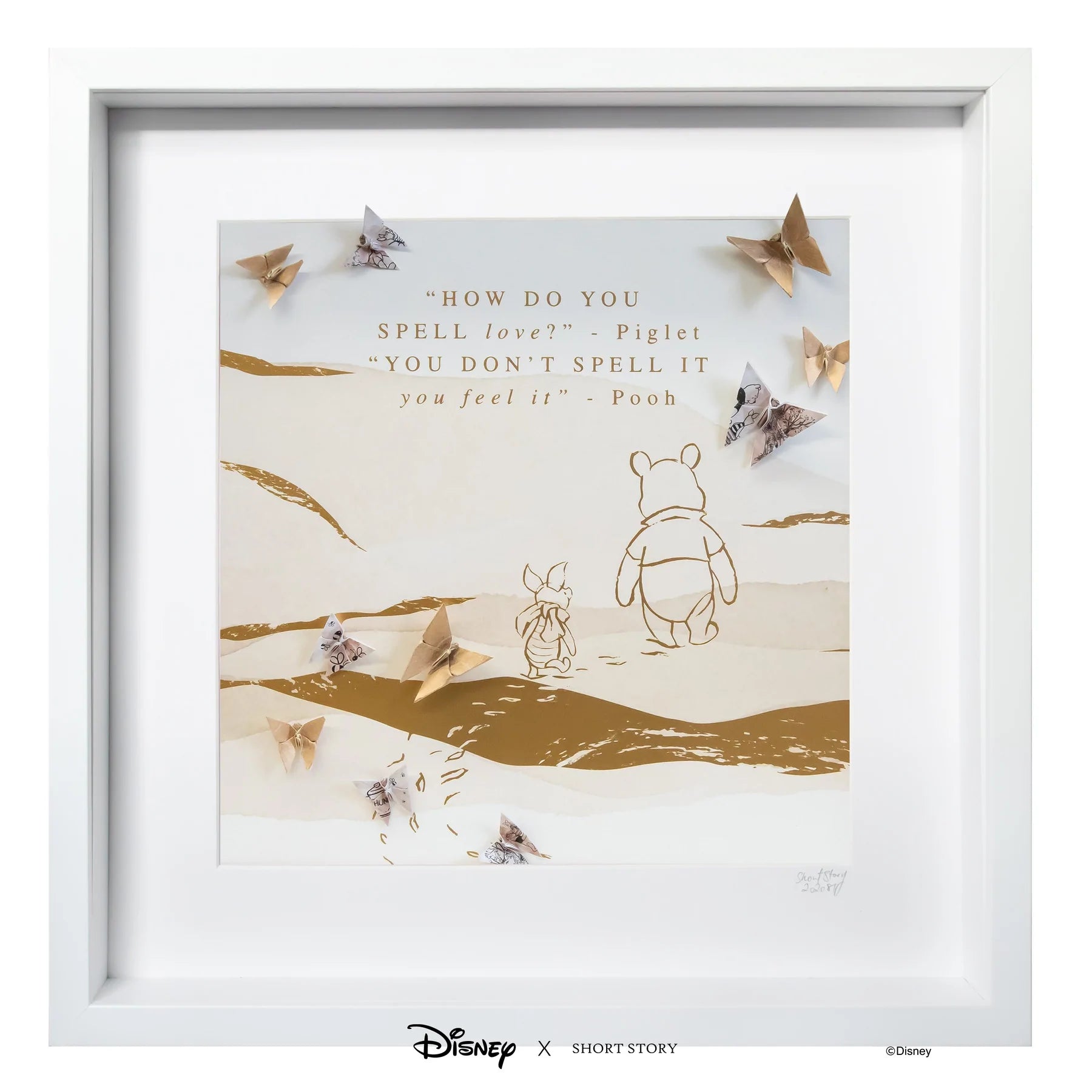 Short Story - Disney Large White Frame Pooh & Piglet