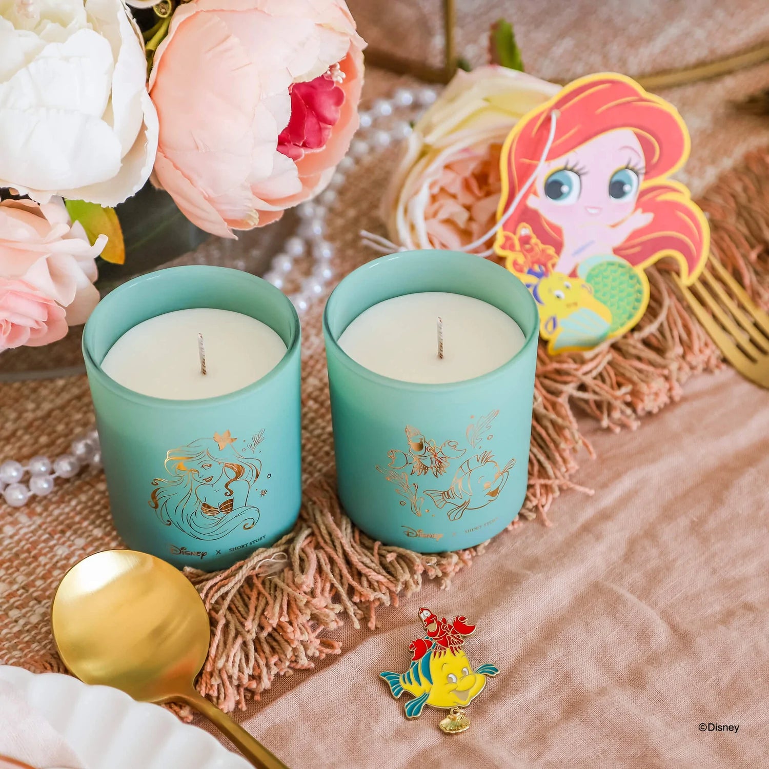 Short Story - Disney Candle Twin Pack Ariel, Flounder & Sebastian