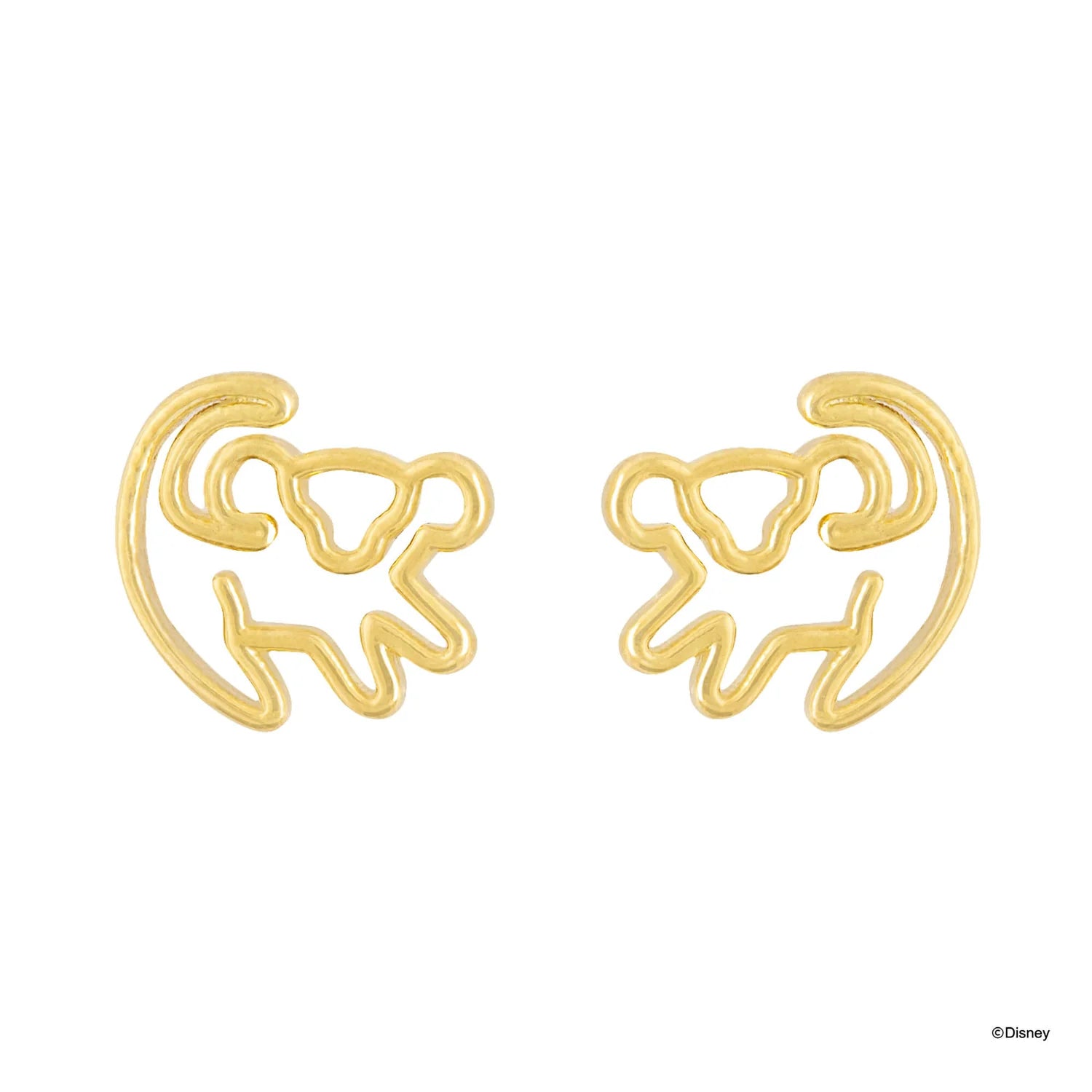 Short Story - The Lion King Earring Simba Symbol Stencil Gold