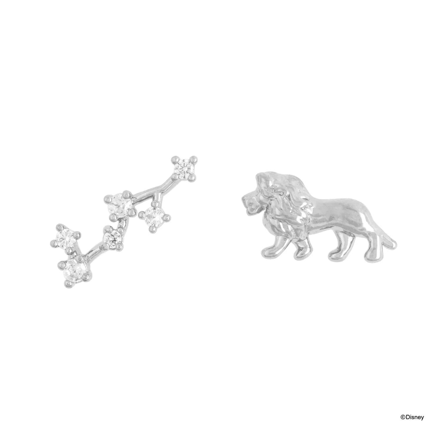 Short Story - The Lion King Earring Diamante Great Kings Silver