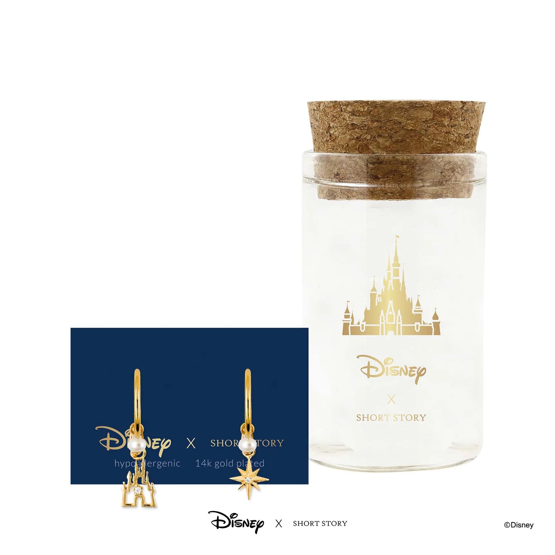 Short Story - Disney Hoop Earring Castle Gold