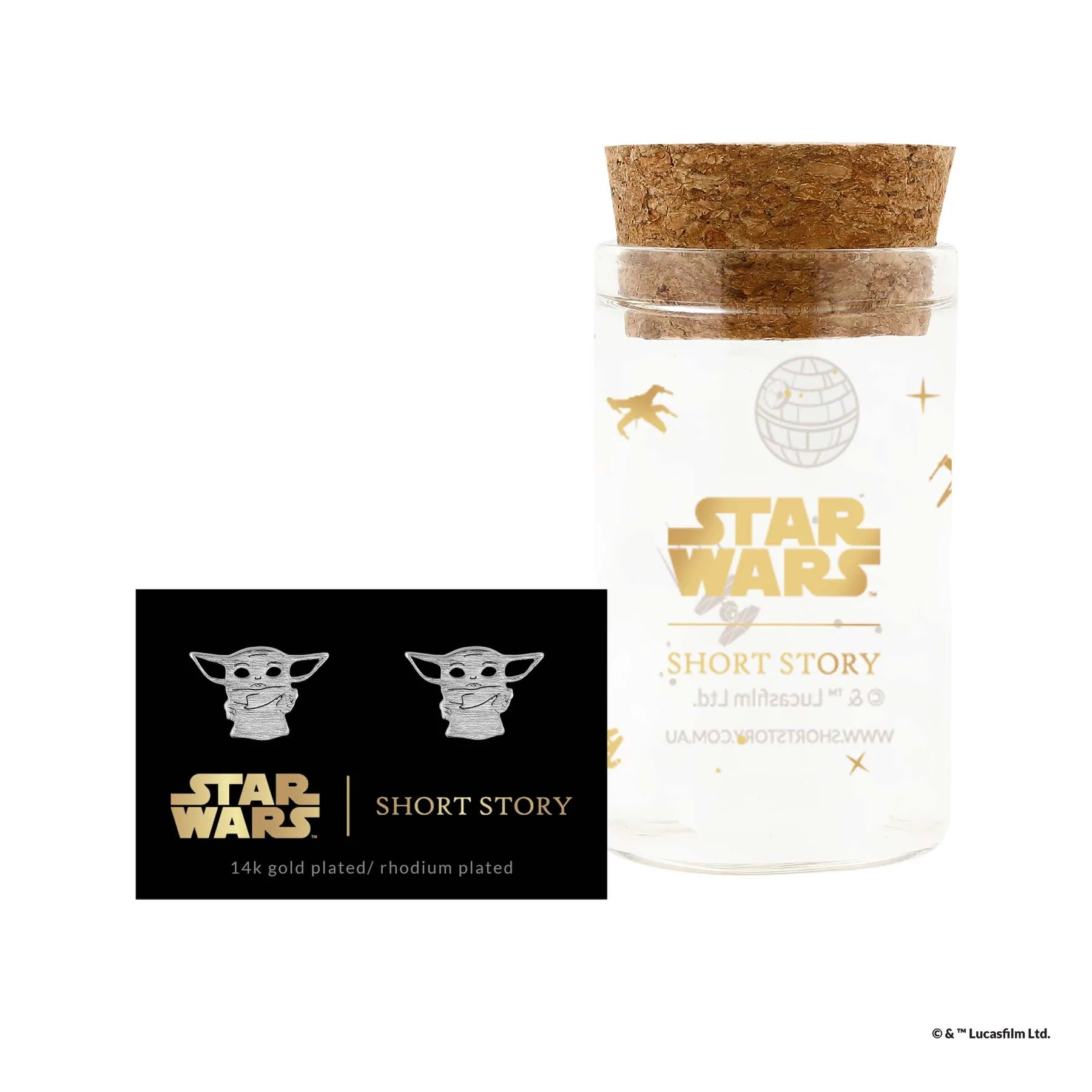 Short Story - Star Wars Earring Grogu Silver