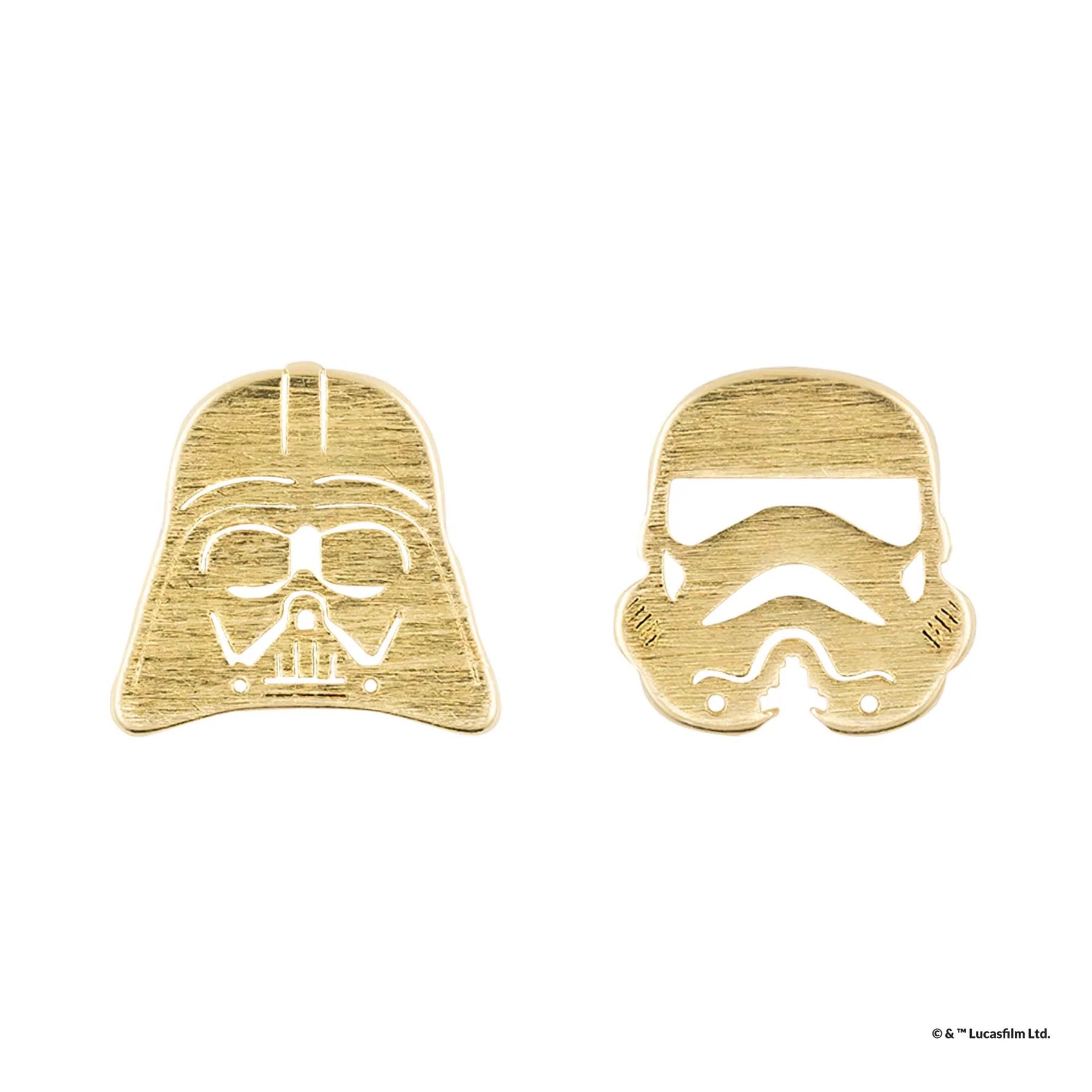 Short Story - Star Wars Earring Darth Vader & Stormtrooper Gold