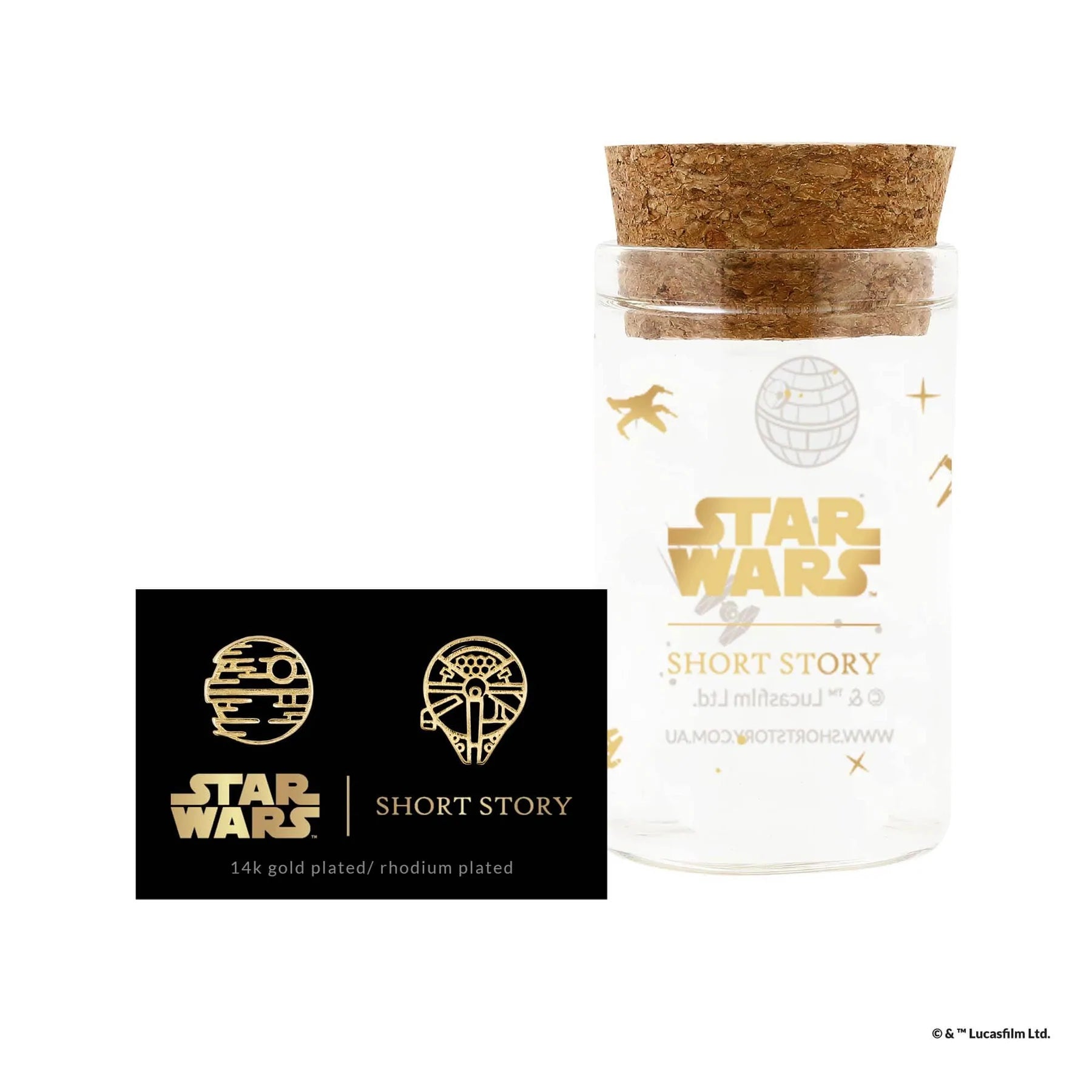 Short Story - Star Wars Earring Death Star Gold