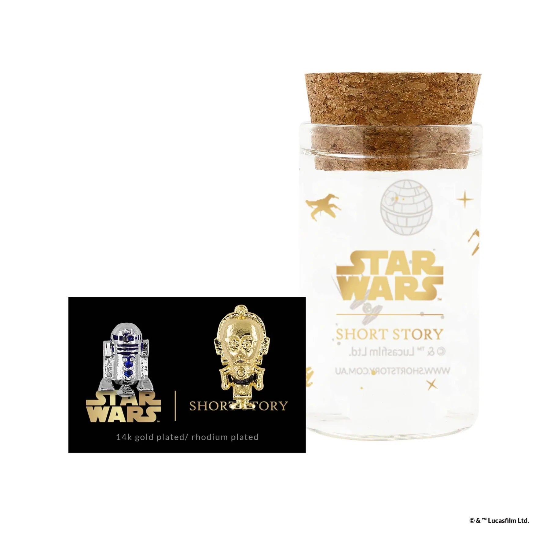 Short Story - Star Wars Earring Epoxy R2D2 & C3P0