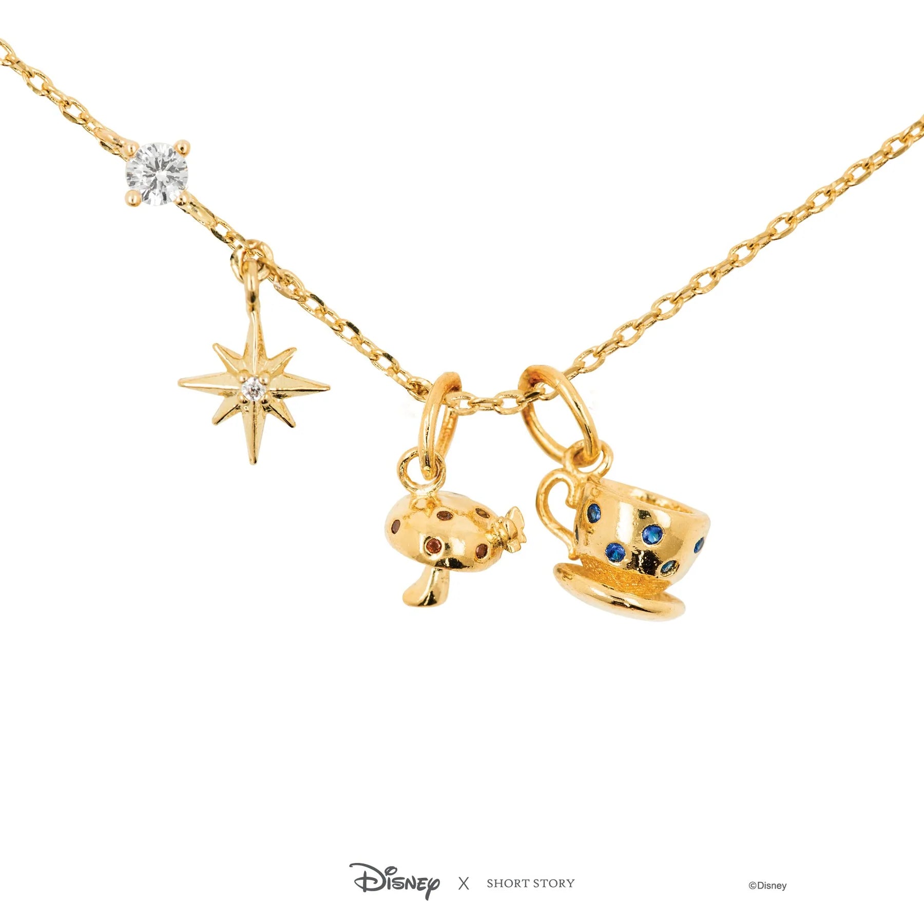 Short Story - Disney Necklace Alice in Wonderland Gold