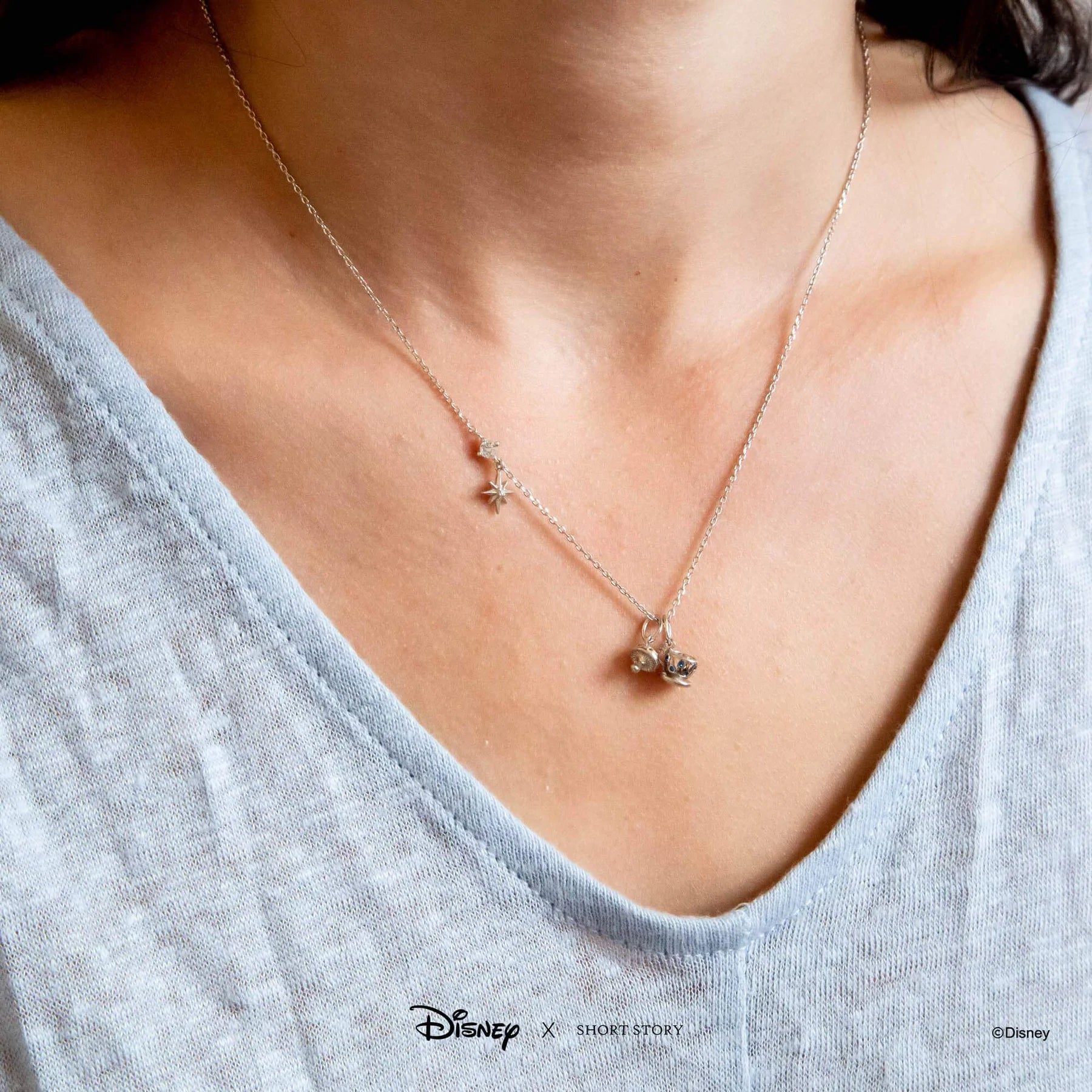 Short Story - Disney Necklace Alice in Wonderland Silver