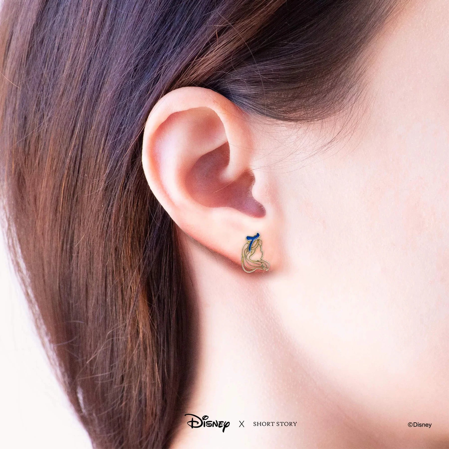 Short Story - Disney Earring Epoxy Alice Gold