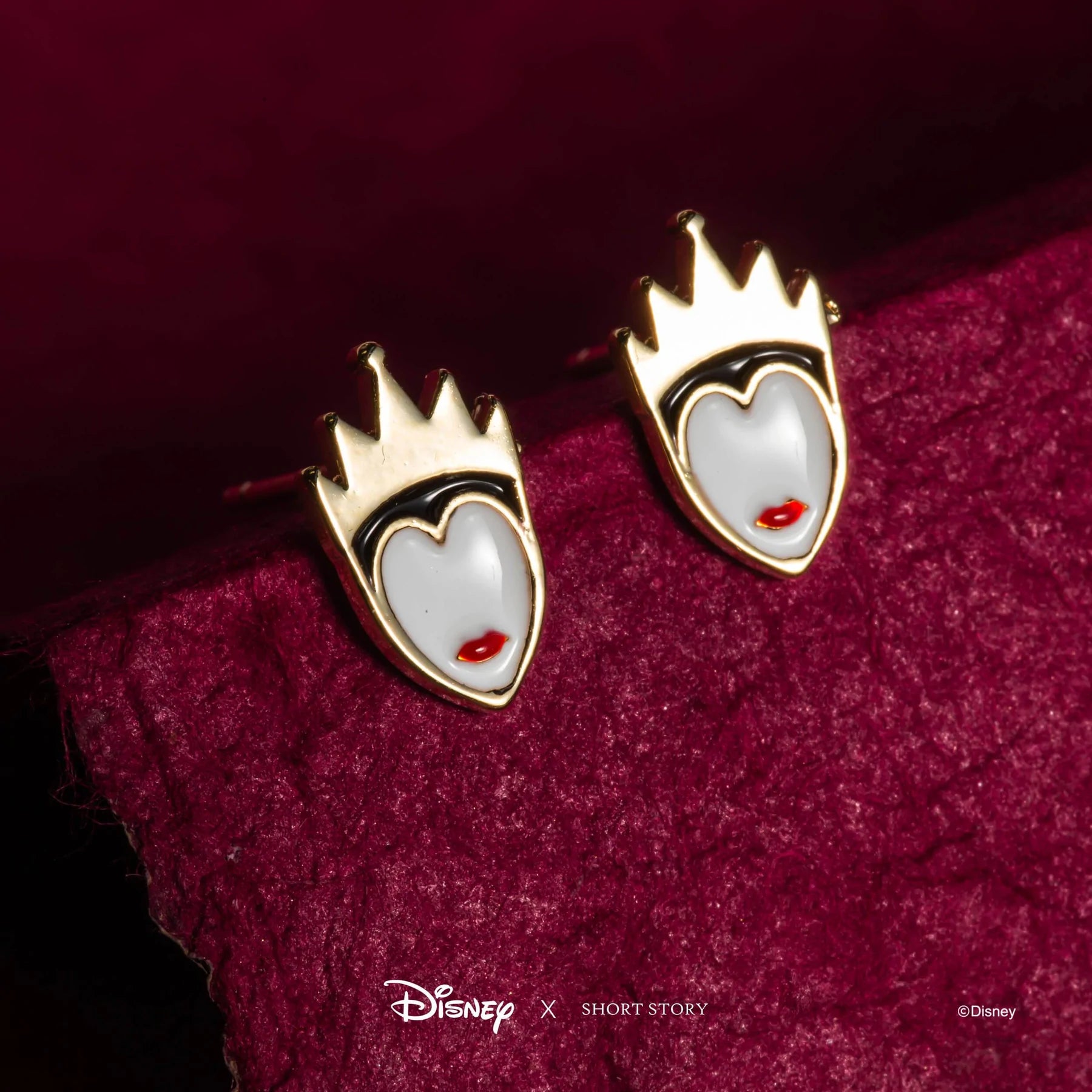 Short Story - Disney Earring Epoxy Evil Queen Face