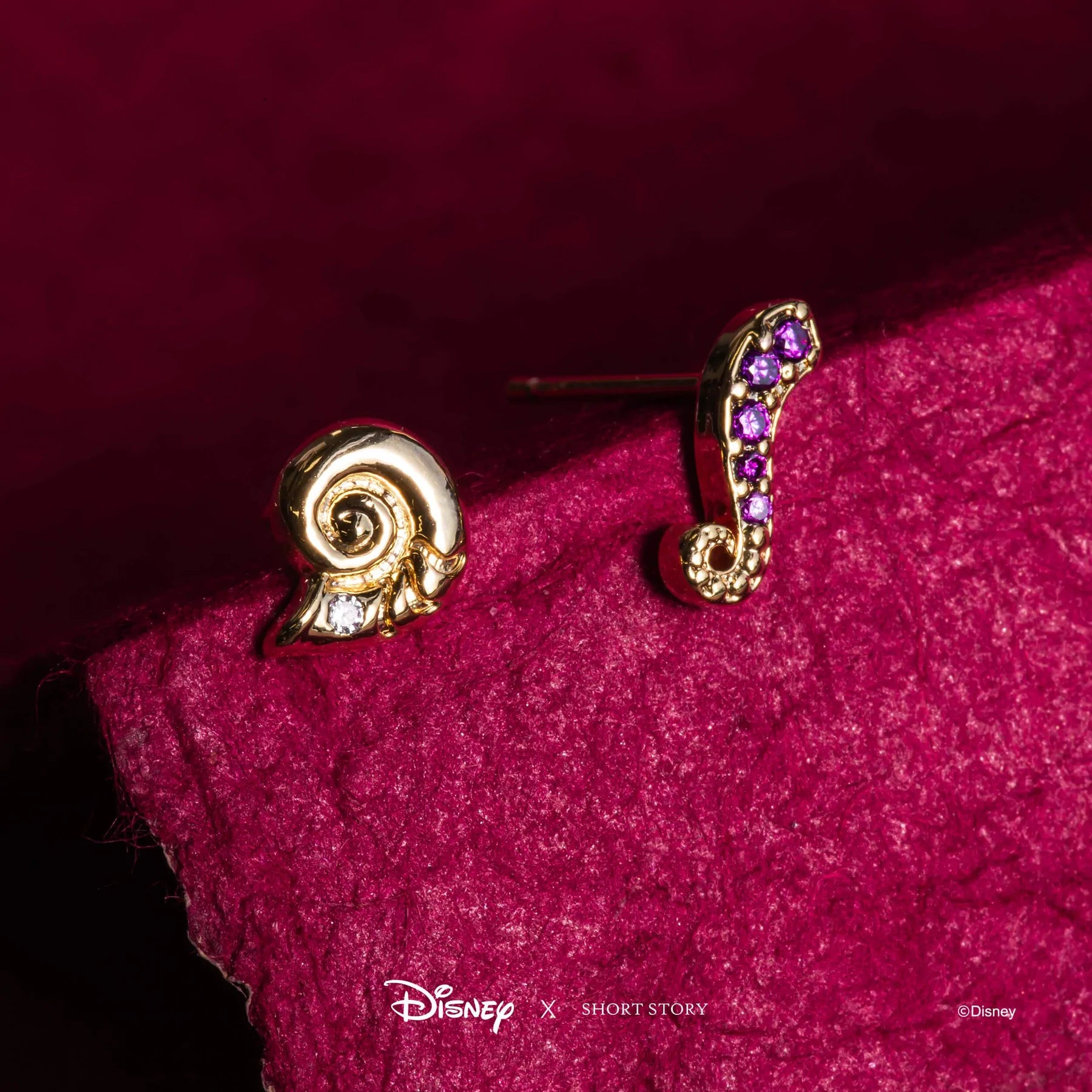 Short Story - Disney Earring Diamante Ursula Snail Shell and Tentacle