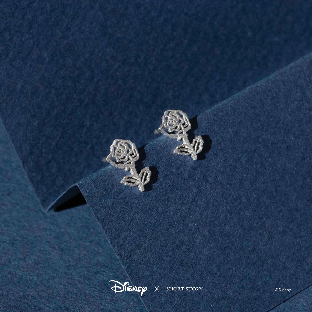 Short Story - Disney Earring Belle Rose Silver