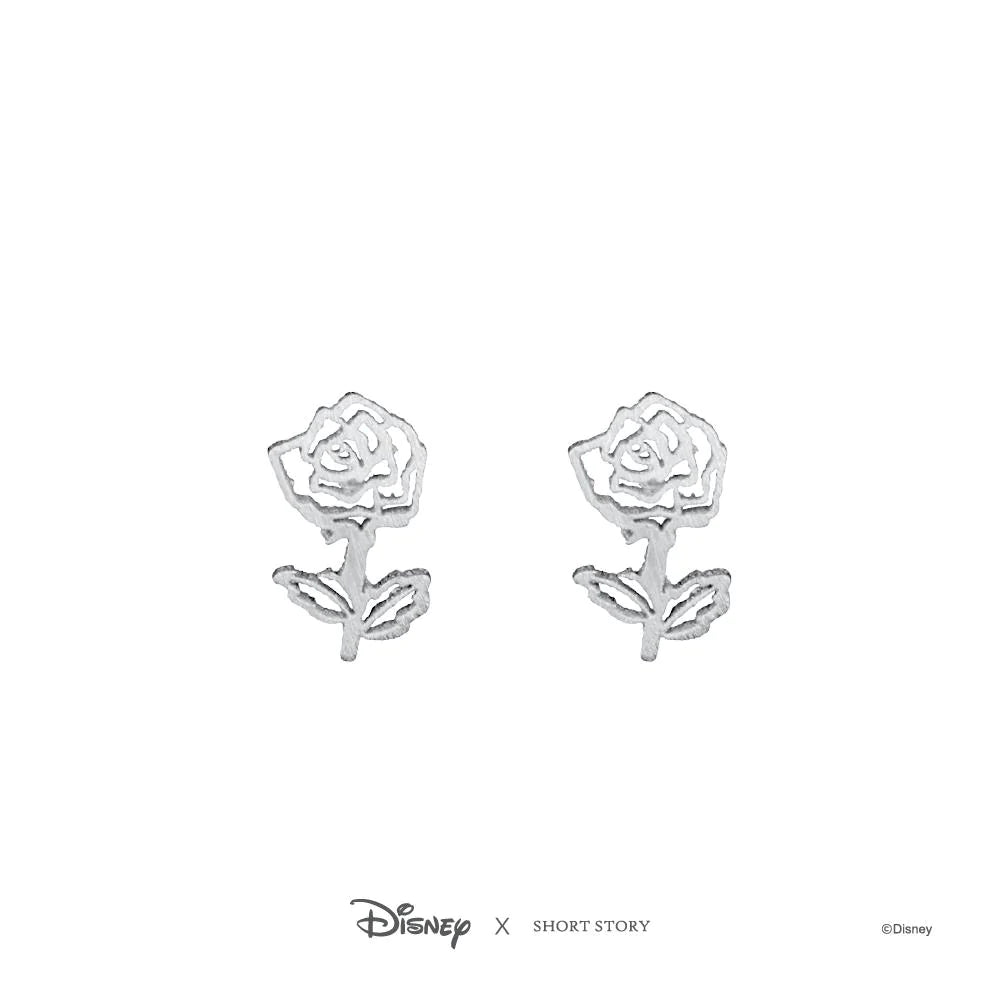 Short Story - Disney Earring Belle Rose Silver