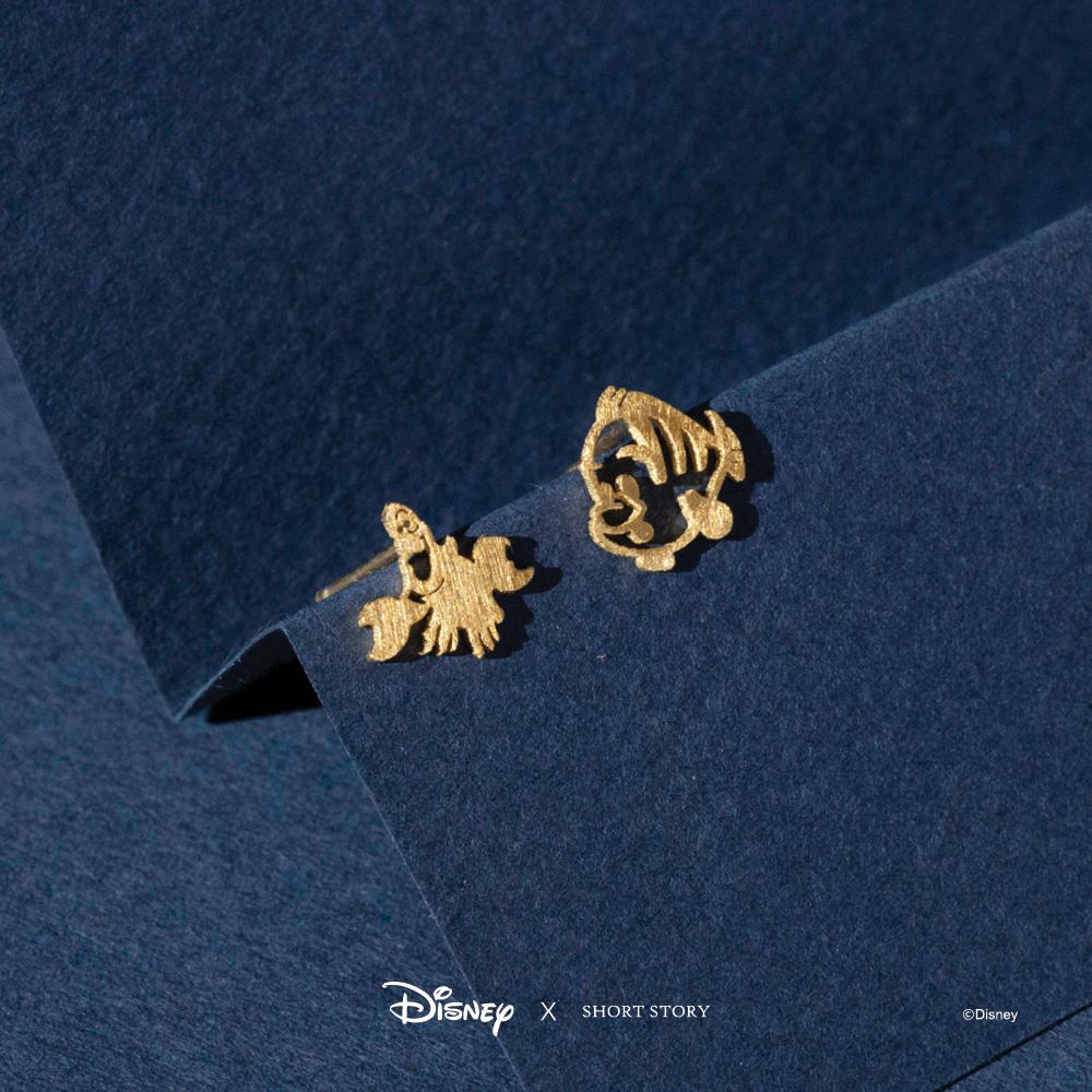 Short Story - Disney Earring Sebastian and Flounder Gold