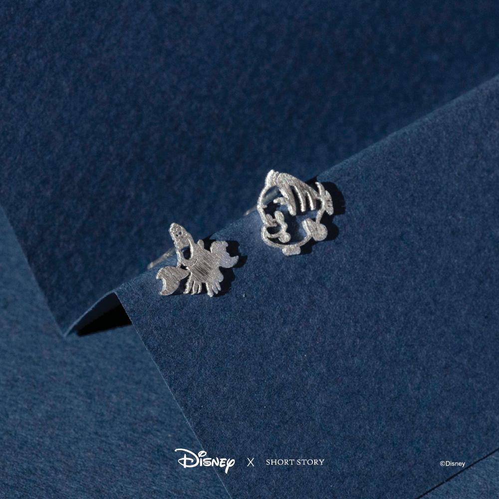 Short Story - Disney Earring Sebastian and Flounder Silver