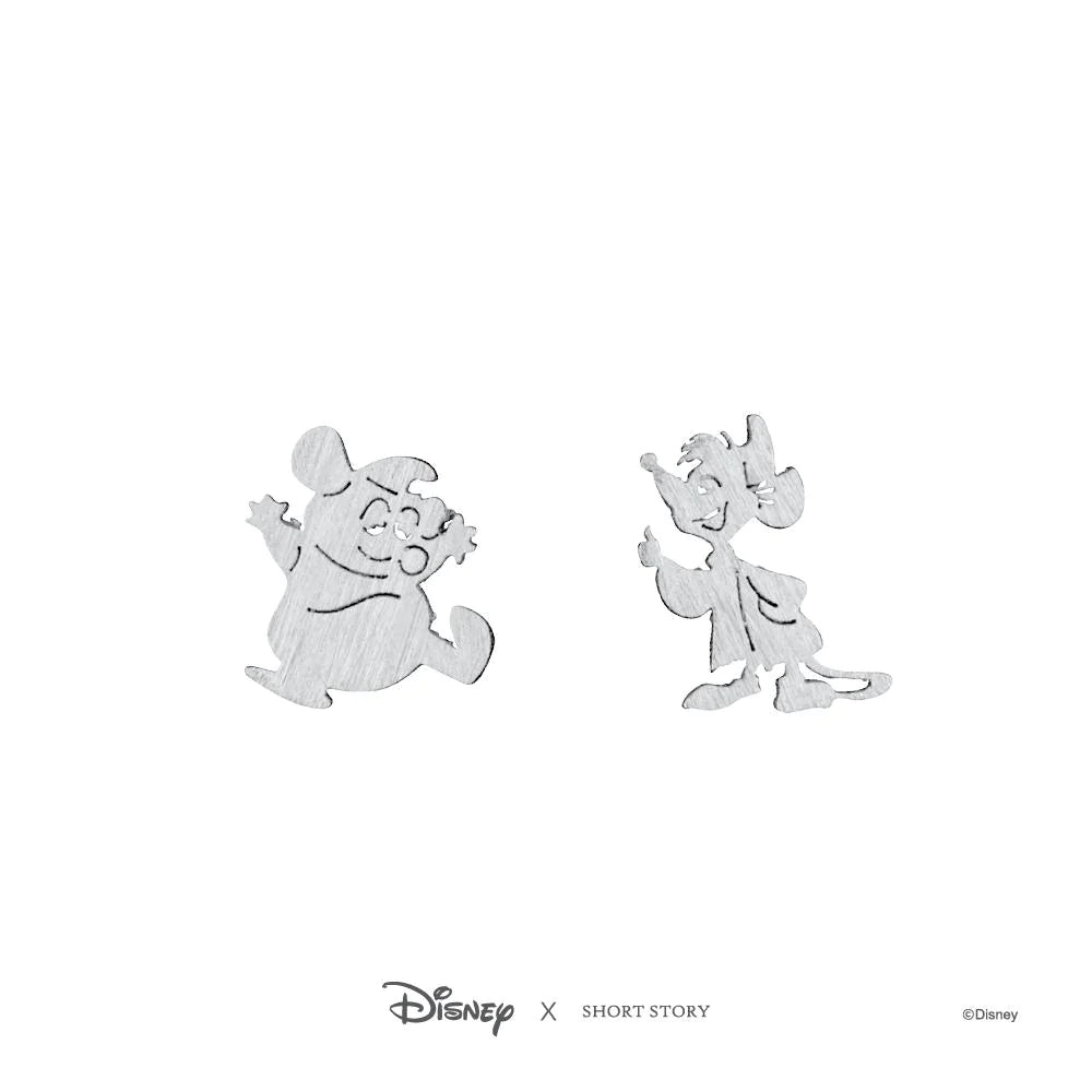 Short Story - Disney Earring Jaq and Gus Silver