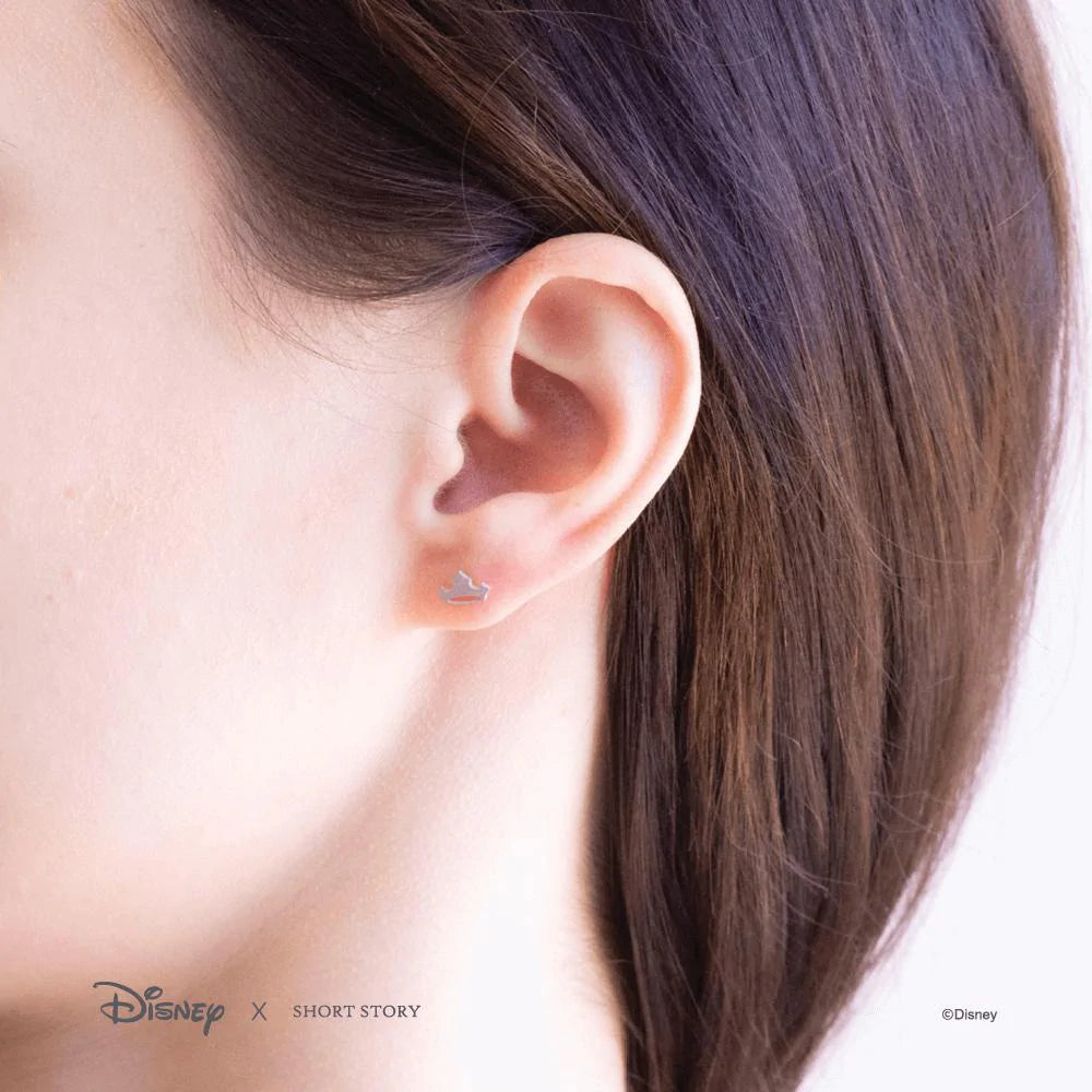 Short Story - Disney Earring Aurora Flower and Crown Silver