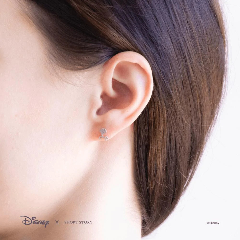 Short Story - Disney Earring Aurora Flower and Crown Silver