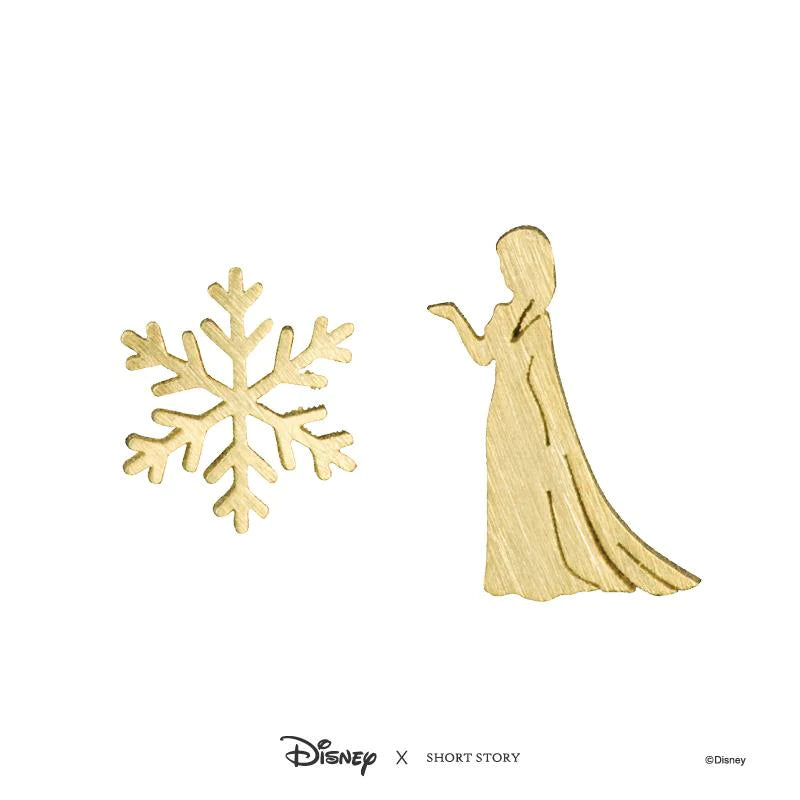 Short Story - Disney Earring Elsa Snowflake Gold