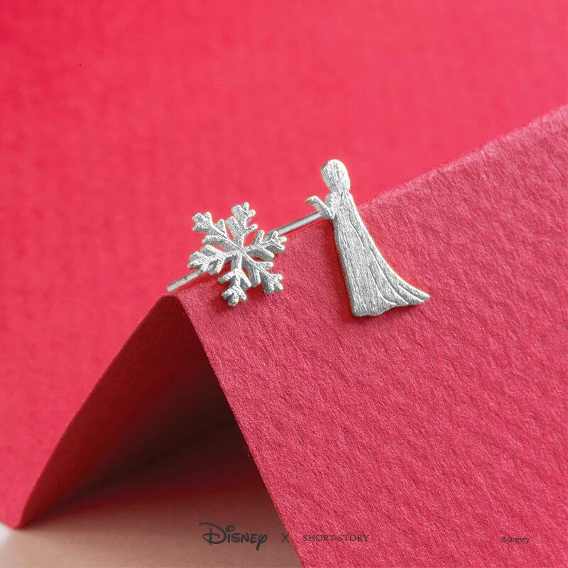 Short Story - Disney Earring Elsa Snowflake Silver